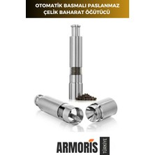 PremiumPort Paslanmaz Çelik Otomatik Baharat Öğütücü, Mutfak ve Kafe Kullanımı