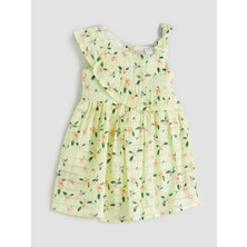 Lc Waikiki Yeni Sezon Çiçekli Kız Çocuk Krinkle Elbise