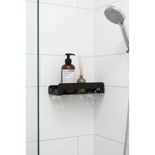 Grandmix Metal Banyo Rafı Duvara Monte 30 cm Dekoratif Mutfak Baharatlık ve Düzenleyici Raf