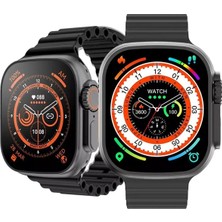 Normadia Turuncu Kordonlu 49MM G8 Watch 8 Ultra Max, Vidalı, Android ve Ios Uyumlu