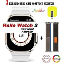 Normadia Şık ve Modern 3. Nesil Akıllı Saat, Amoled Ekran, 4gb Hafıza, 2d Görsel