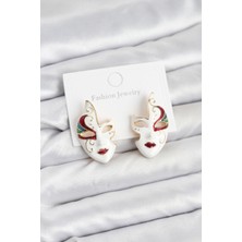 Ett Pirinç Maske Model Kadın Küpe