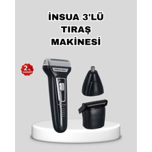 Allians Insua 3’lü Tıraş Makinesi, 3 Kesim Başlığı, Güçlü Motor, 60 Dakika Kullanım