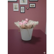 Serenta Mum Vazoda Pembe Mum Buketi Solmayan Çiçek