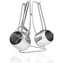 PremiumPort Paslanmaz Çelik Cezve Seti, Şık ve Dayanıklı Kahve Takımı