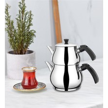 PremiumPort Mini Boy Siyah Çaydanlık Takımı, Şık ve Pratik Kullanım Sağlar