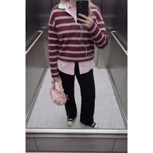 DeFacto %100 Pamuk Loose Fit Çizgili Sweatshirt G9467AX26SP