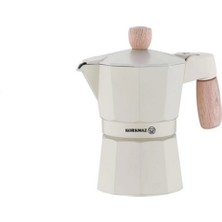 PremiumPort Şık Beyaz Moka Pot Seti, 150 Ml, Pratik ve Şık Kahve Keyfi