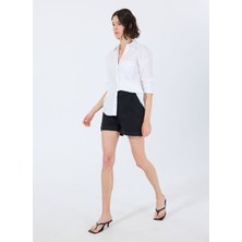 Boss Siyah Kadın Normal Bel Normal Kalıp Şort 50540402