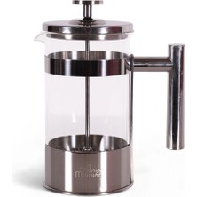 PremiumPort 600 ml Paslanmaz Çelik French Press, 3 Katmanlı Filtreli, Kahve Demleme
