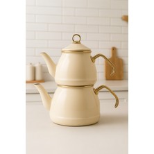 PremiumPort Şık ve Kullanışlı Emaye Çaydanlık Seti, Pratik ve Estetik Tasarım