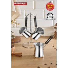 PremiumPort Paslanmaz Çelik 3’lü Cezve Seti, Şık ve Dayanıklı Mutfak Aksesuarı