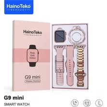 Normadia Kadın Akıllı Saat G9 Mini, Kordon ve Bileklik Hediyeli, Oppo Reno5 Lite Uyumlu