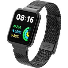Normadia Redmi Watch 2 Lite Kordon Hasır Metal Mıknatıslı Kasa Koruyucu