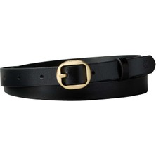 Calvin Klein Siyah Kadın Kemer Round Buckle Metal Ck Tıp 20MM