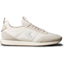 Calvin Klein Bej Erkek Sneaker Retro Runner Sock Laceup Mıx Mat