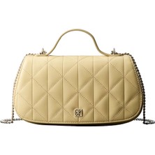 Calvin Klein %51 Polyester, %49 Poliüretan Açık Sarı Kadın Çapraz Çanta LV04F3410GRM0