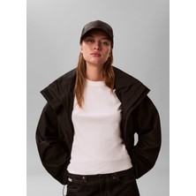 Calvin Klein Siyah Kadın Şapka Monogram Embroıdery Moıre Cap