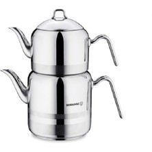 PremiumPort Paslanmaz Çaydanlık Takımı, Şık ve Dayanıklı Tasarım, Pratik Kullanım