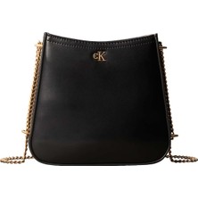 Calvin Klein %51 Polyester, %49 Poliüretan Siyah Kadın Çapraz Çanta LV04F3441GYIH