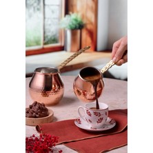 PremiumPort El Yapımı Bakır Cezve, 8 Cm, Güçlü ve Estetik Tasarım