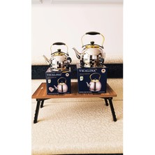 PremiumPort Paslanmaz Çelik Çaydanlık Seti, 3+1 Litre, Sağlam ve Şık Tasarım