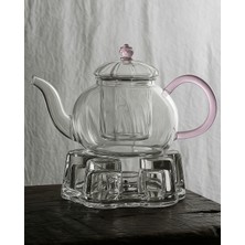 PremiumPort Misk Cam Çay Kahve Isıtma Standı, Demlik ve Çaydanlık Için Şık Tasarım