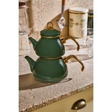 PremiumPort Minik Emaye Çaydanlık, Yeşil, Şık ve Dayanıklı Tasarım