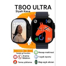 Normadia T800 Ultra Akıllı Saat 49MM, 1.99 Inç, Gümüş, Tüm Telefonlarla Uyumlu