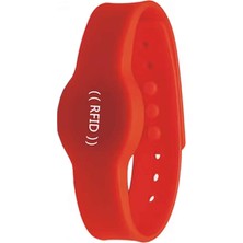 Normadia Kırmızı Su Geçirmez Silikon Rfıd Manyetik Bileklik, Kapı Geçişi Için