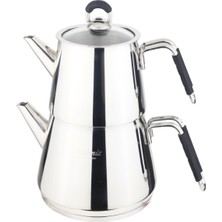 PremiumPort Orta Silikon Kulp Çaydanlık, 8 Cm, Şık ve Kullanışlı Tasarım