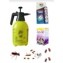 Farmatek Karafatma Karınca Haşere Ilaçlama Set/rex Jel 5gr-Averkill Alfa 50ML-2LT Ilaçlama Aleti