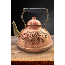 PremiumPort El Işlemeli Bakır Demlik, Şık ve Dayanıklı Tasarım