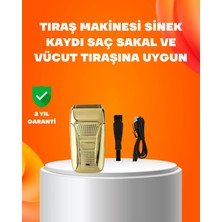 Allians Altın Renk Kablolu Sakal Tıraş Makinesi Çelik 3W Motor