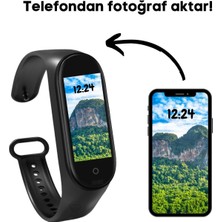 Normadia Su Geçirmez Siyah Akıllı Bileklik ve Saat Uyumlu M4 Model