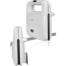 Özbience 750W Isınmaya Dayanıklı Tost ve Izgara Makinesi Beyaz
