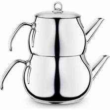 PremiumPort Paslanmaz Metal Çaydanlık, Şık ve Dayanıklı Tasarım, Pratik Kullanım