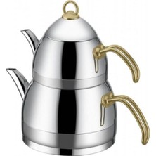 PremiumPort Festa Gold Aile Boyu Çaydanlık, Şık ve Dayanıklı Tasarımıyla Keyifli Çay Saatleri