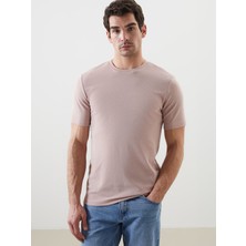 Lc Waikiki Yeni Sezon Bisiklet Yaka Kısa Kollu Erkek Dokulu Tişört