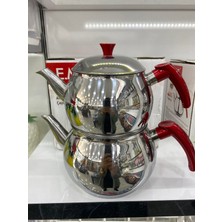 PremiumPort Aile Boyu Şık Çelik Çaydanlık, Dayanıklı ve Kullanışlı Tasarım