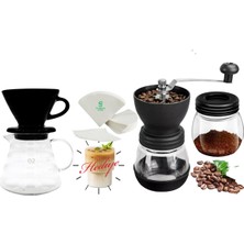 PremiumPort Klasik Demleme Seti, 3'lü V60 Dripper ve Filtreleri ile Kahve Keyfi