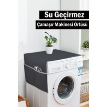 Özbience Çamaşır Makinesi Örtüsü ve Banyo Düzenleyici Seti, 4 Cepli Organizatör