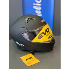 Evo Elegant Evo Çeneden Açılır Güneş Vizörlü Siyah Mat Kask