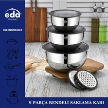 Özbience Renkli 9 Parça Saklama Çırpma Kabı Seti, Pratik ve Şık Kullanım