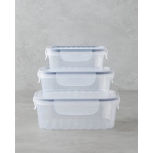 Özbience Şeffaf Çok Amaçlı Saklama Kabı Seti 3 Boyutlu, Pratik ve Güvenli Kullanım