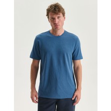 Lc Waikiki Yeni Sezon Bisiklet Yaka Kısa Kollu Erkek Dokulu Tişört