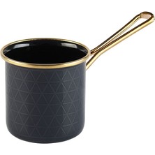 PremiumPort Büyük Boy Emaye Kristal Cezve, Antrasit Renkli, Dayanıklı ve Şık Tasarım