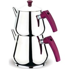 PremiumPort Büyük Boy Çelik Çaydanlık, Şık ve Dayanıklı Tasarım