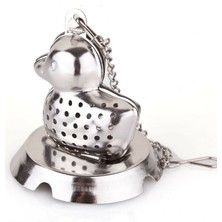 PremiumPort Çay Demleyici Ördek Modeli, French Press Süzgeçli Bitki Çayı Demleme Seti