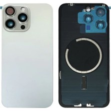 Azurtech iPhone 15 Pro Max Arka Kapak Pil Kapağı Cam Ürün Naturel Titanyum Renk Demirli Lensli Tamir Set Yapıştırıvı Hediye